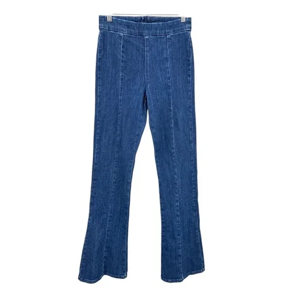 J.CREW RE-IMAGINED Women's 26 Pintuck Skinny Flare Back Zip Night Sky Wash Jeans - Picture 5 of 16